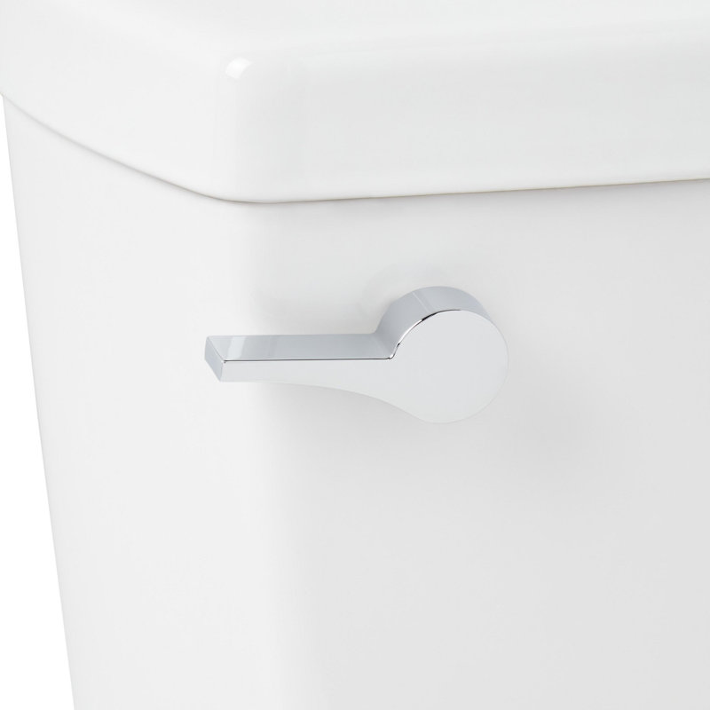 White Two-Piece Elongated High-Efficiency Toilet with Bidet Seat