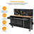61-inch Rolling Tool Chest, 10 Drawers Garage Workbench Storage Tool Cabinet with Power Strip, Solid Rubber Wood Top, 1675 LBS Load Mobile Workstation, Heavy Duty Rolling Cabinet-582476522