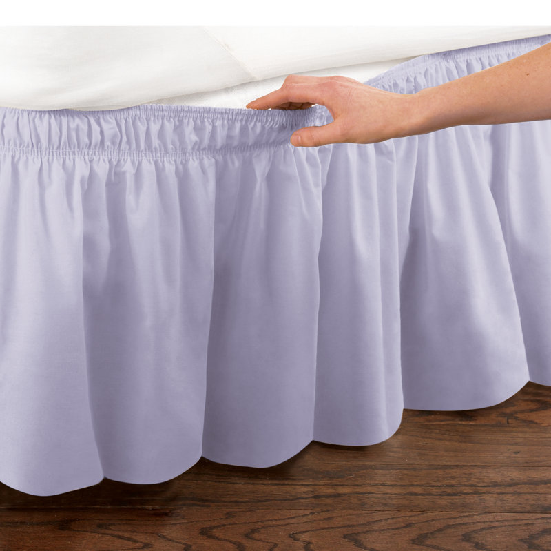 Ruffled Wrap Around Bed Skirt, Lilac, Twin