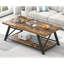 Table basse moderne, centre de salon en bois et métal ...