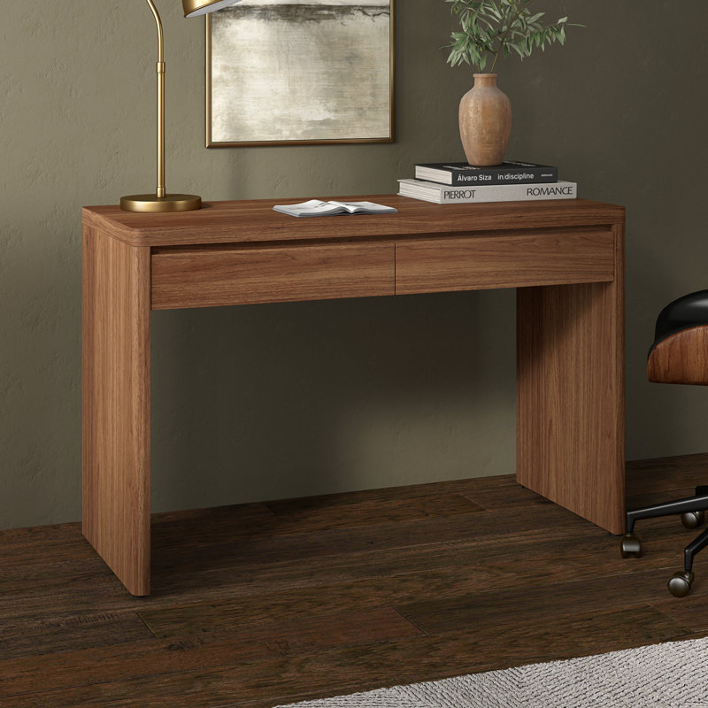 Ashcroft 48" Wide Rectangular Desk in Satin Walnut, Satin Walnut