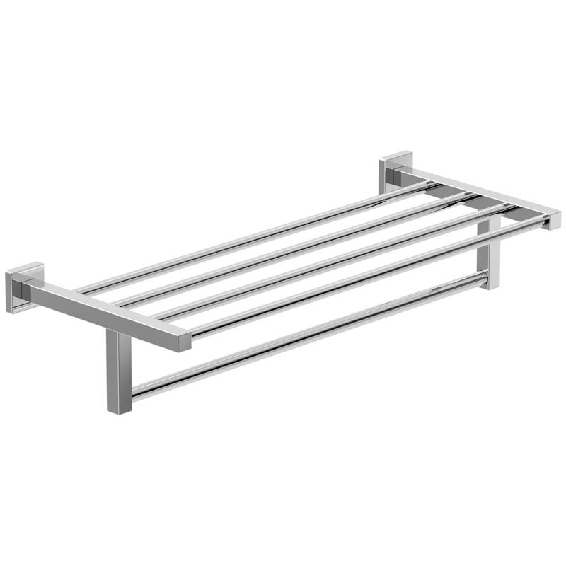 Duro 22 Inch Wall Mounted Towel Shelf, Chrome