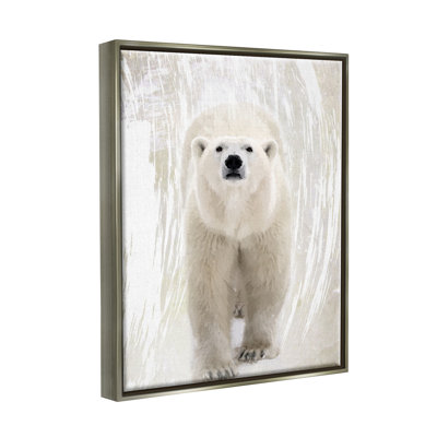 Stupell Industries Modern Polar Bear Portrait Canvas Wall Art Design by Karen Smith -  aw-605_ffb_16x20
