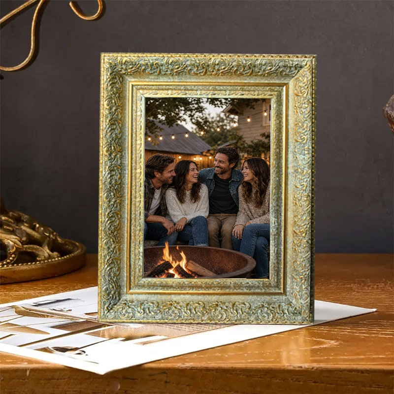 Cadre photo 8 pièces x 10 po 8 pièces, Antique Gold, 3, 8" W x 10" H