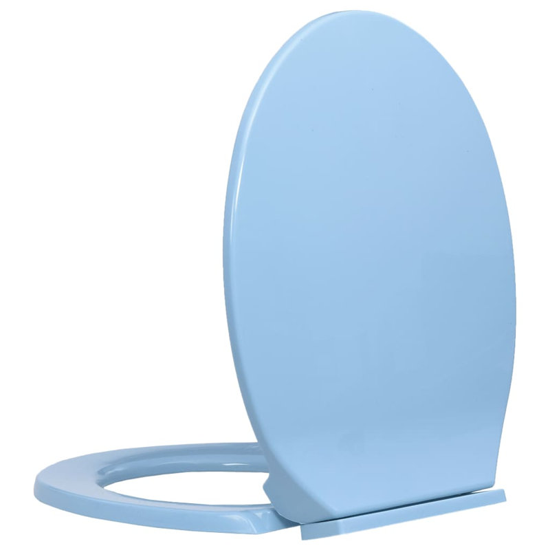 Rohando Soft-Close Elongated Standard Toilet Seat, Blue