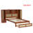 Twin Size Wooden Bed with Two Storage Lockers, Drawer, and Storage Shelf on Headboard-107785650