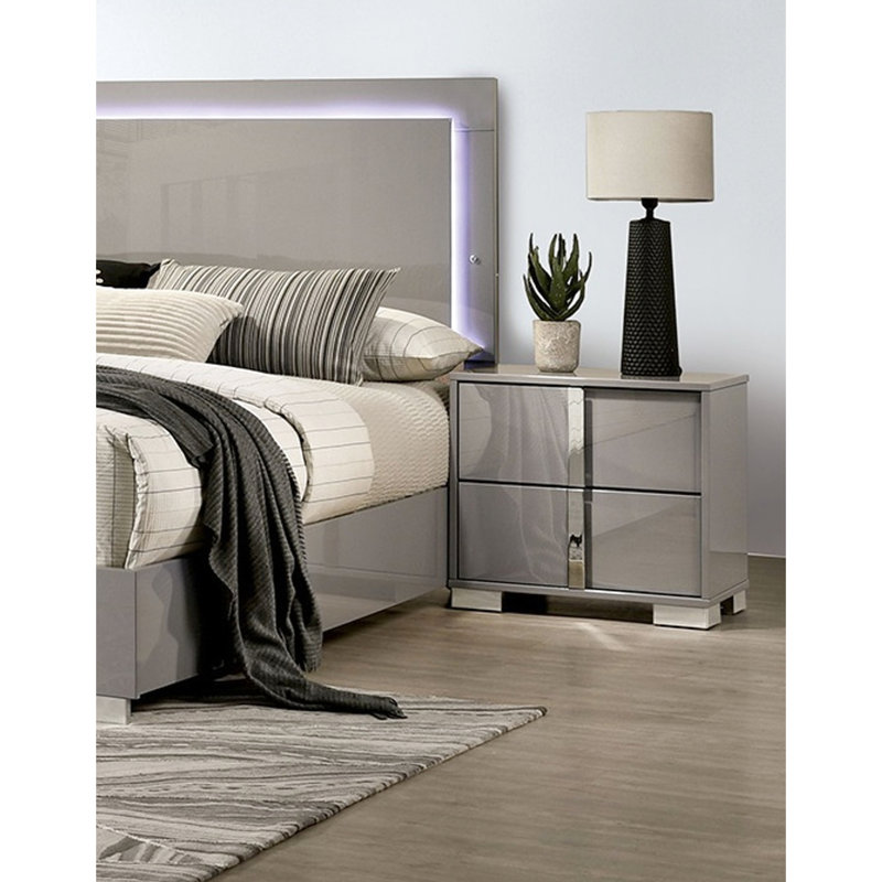Table de chevet Modern Taupe