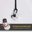 Bonhomme de neige gonflable de Noël suspendu - Tissu Ip44 résistant aux intempéries, souffleur inclus, ancrage facile (ventouses)