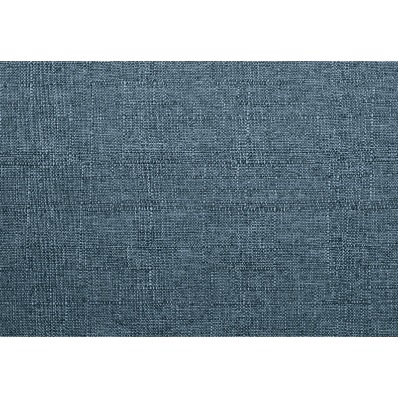 Fauteuil de siège texturé bleu, base en bois massif au fini noyer, tissu d'appoint 1 pièce