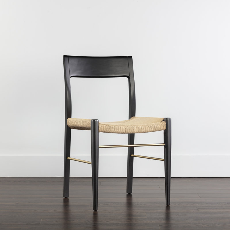Upland Solid Wood Dining Chair, Black