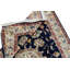 Hand-Knotted High-Quality Navy and Ivory Area Rug