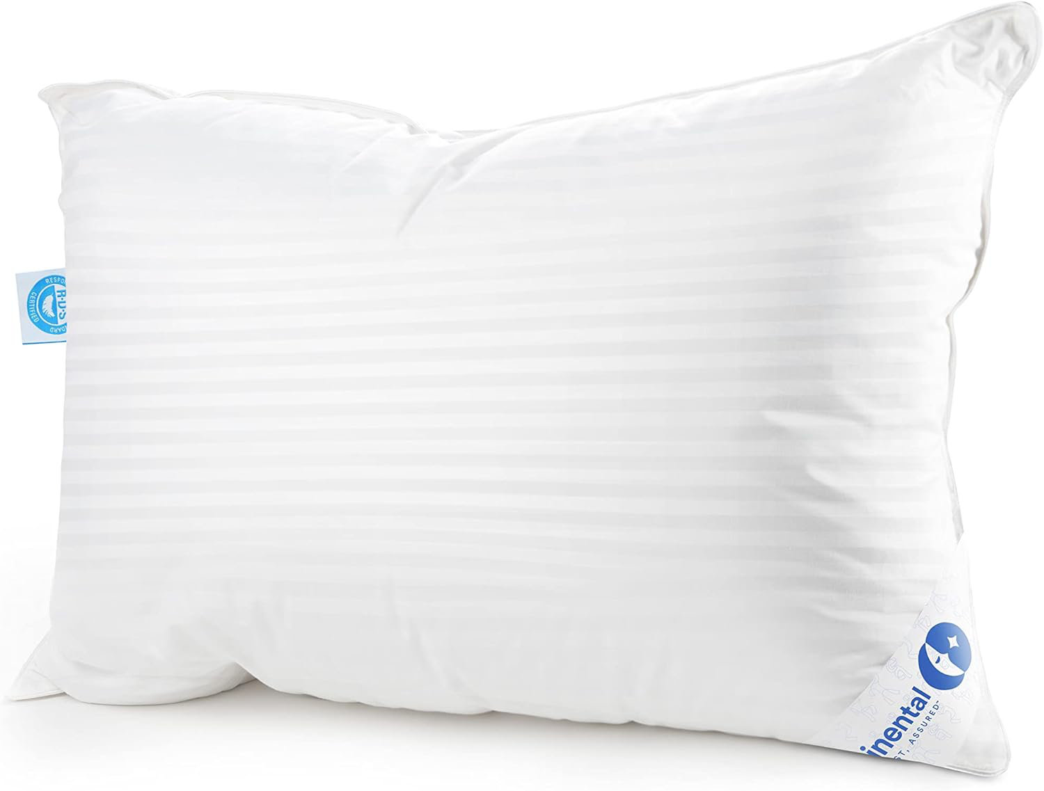  Elegant Comfort 100% Cotton Shell Stripe Hotel Pillows