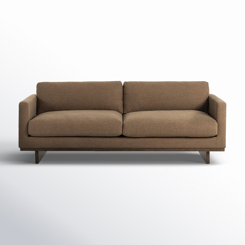 Everly Sofa, Brown, Dark Brown Wood