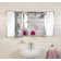 30'' W 25.98'' H Surface Frameless Medicine Cabinet Mirror 9 Adjustable