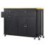 81.6" Kitchen Island With Extendable Dining Table 2 Drawers And 2 Doors Cabinet For Kitchen-538059204