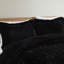 Couette noire pour lit simple/twin XL - Fourrure longue et duveteuse, envers doux et chaud confortable