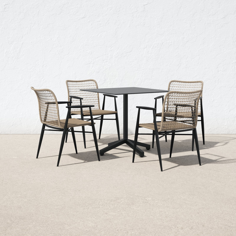 Broadway Square 4 - Person 32" Long Dining Set