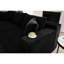 Velours côtelé noir en forme de L, siège profond, sans assemblage, canapé-lit modulaire, style velours côtelé, canapé modulaire Comfort Cloud 4 places, canapé-lit pour salon, chambre à coucher, appartement, offrant une utilisation instantanée et confortable-959223672-959223668
