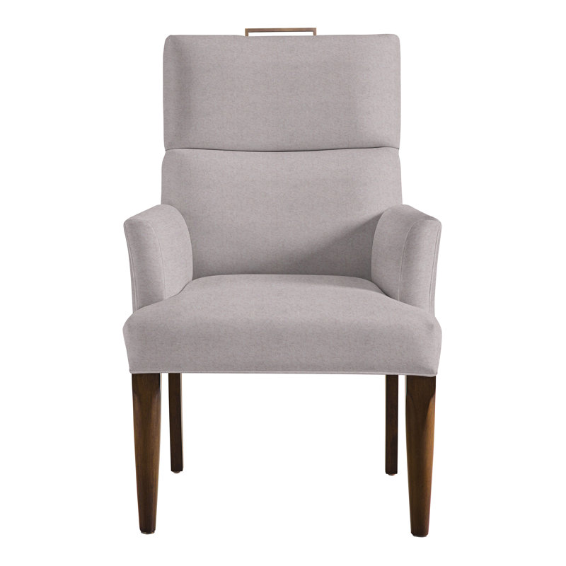 Thom Filicia Home Fabric Tight Back Arm Chair, Nadia Linen, Havana
