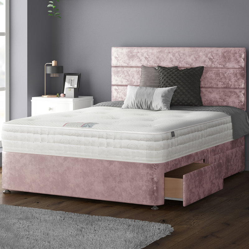 Brand Upholstered Headboard, Double (4'6), Pink