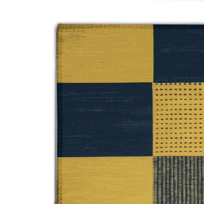Tapis d'intérieur et d'extérieur à carreaux gris, Rectangulaire 2 pi x 3 pi