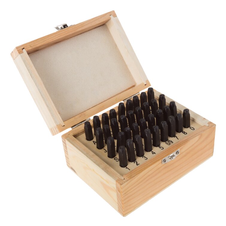 Stalwart Letter and Number Steel Stamp Set, 36 Piece Stamping Punch and Die  With Wood Storage Case by Stalwart & Reviews