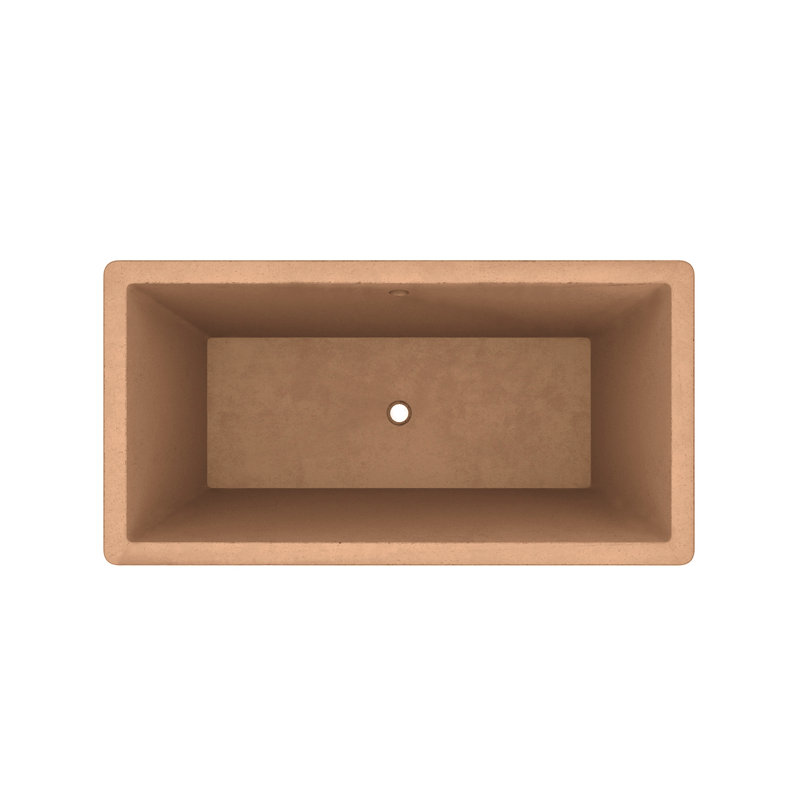 Mendocino 66 in. L Freestanding Soaking Tub, Terracotta