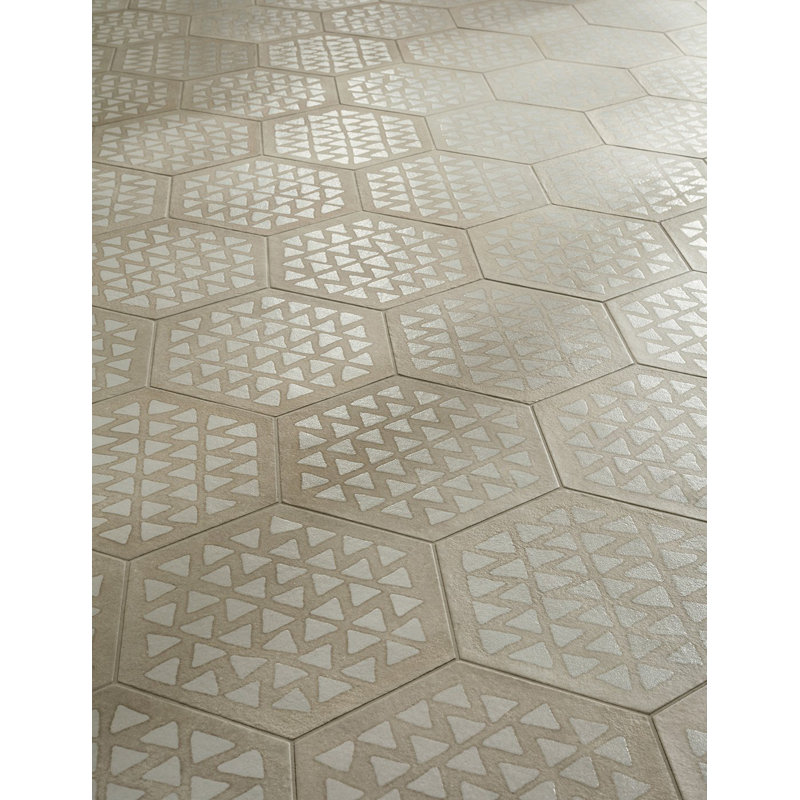 Geoclay Stoneware Hexagon Tile 8.5X10”, Beige