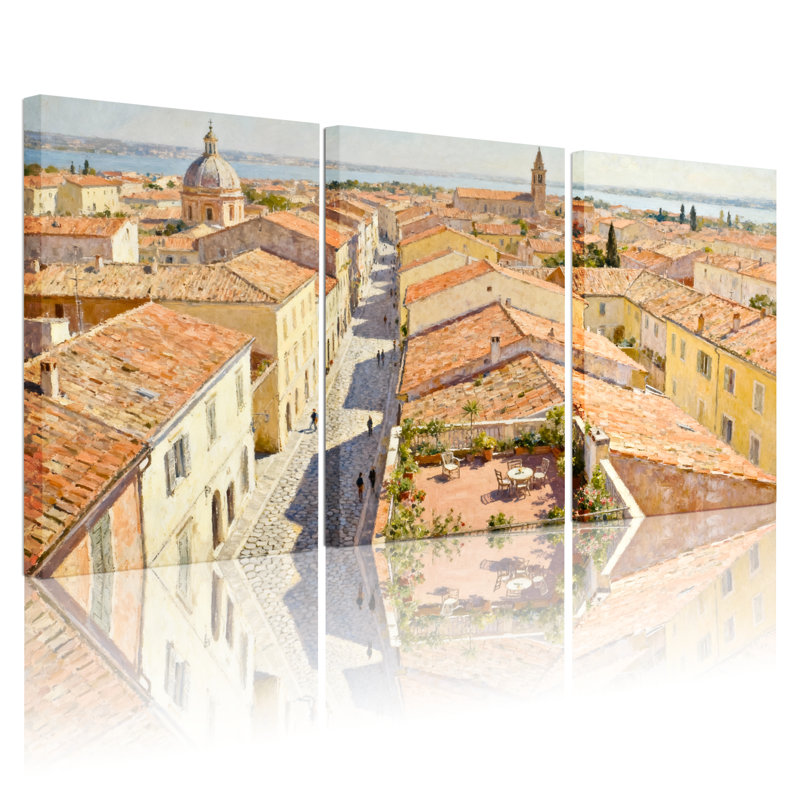 Ensemble de 3 toiles d'art urbain, H 36 po x l 72 po