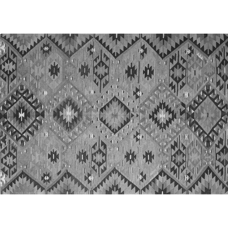 Shloimy Southwestern Machine Woven Chenille/Polyester Area Rug in Gray, Rectangle 2' x 3'