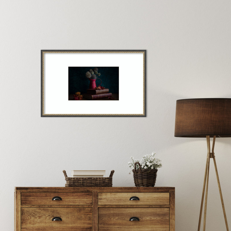 everything gets old by Ramiz Sahin Wood Framed Wall Art Print, 21x33, Matinee Black Bronze