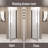 Shower Door  - Matte Black Aluminum Frame Material, Half Frame,1/4"(6Mm) Tempered Glass Explosion Proof Film,Stainless Steel Handle-122071563