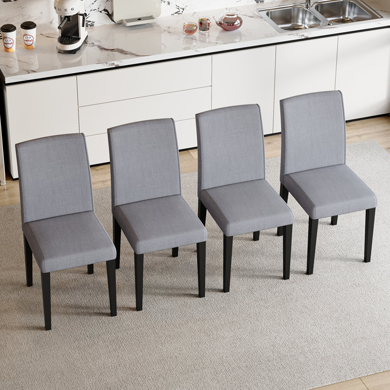 Chaise d'appoint rembourrée avec pieds en métal, 4