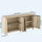 Rattan Buffet Cabinet With Storage, 4-Door Sideboard Buffet Cabinet With Adjustable Shelves For Kitchen, Living Room And Dining Room, Easy Assembly-406581726