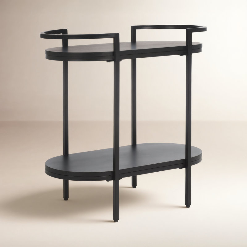 Staccato Metal Bar Cart, Black