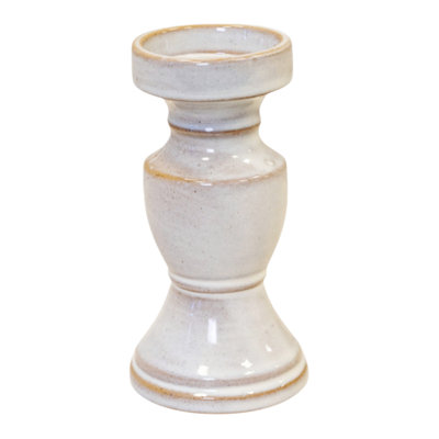 Natural Ceramic Candle Holder Small