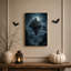 «Floating Castle Island Hanging Chains Under Halloween», art mural sur toile-1367810731
