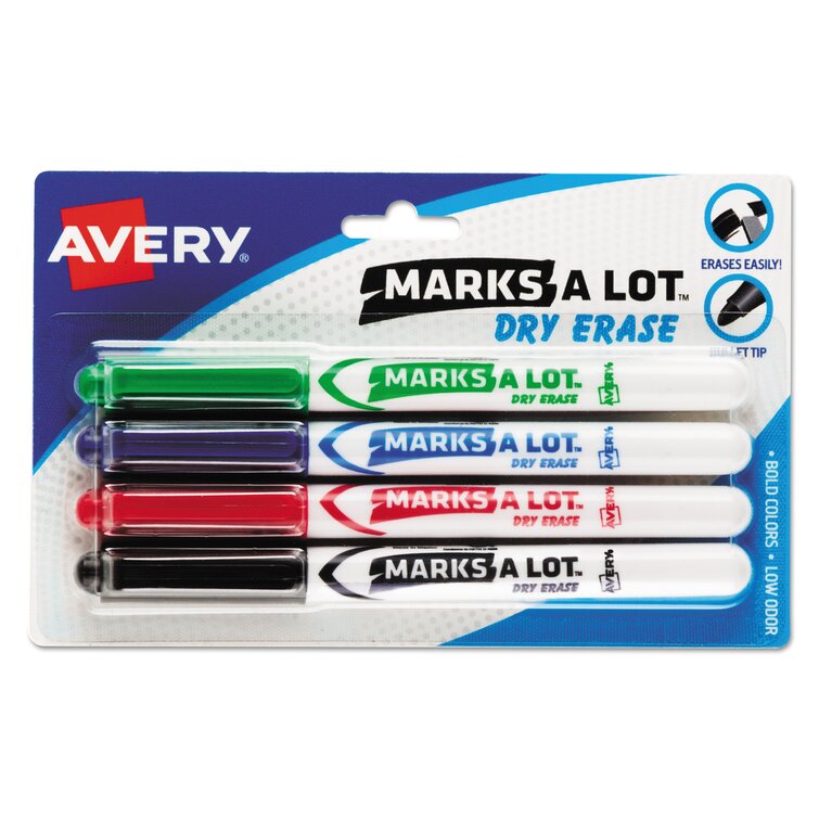 Bic Great Erase Low Odor Dry Erase Markers, Fine Point, 4 per Pack, 6 Packs