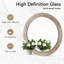 Miroir mural rond en bois perlé rustique