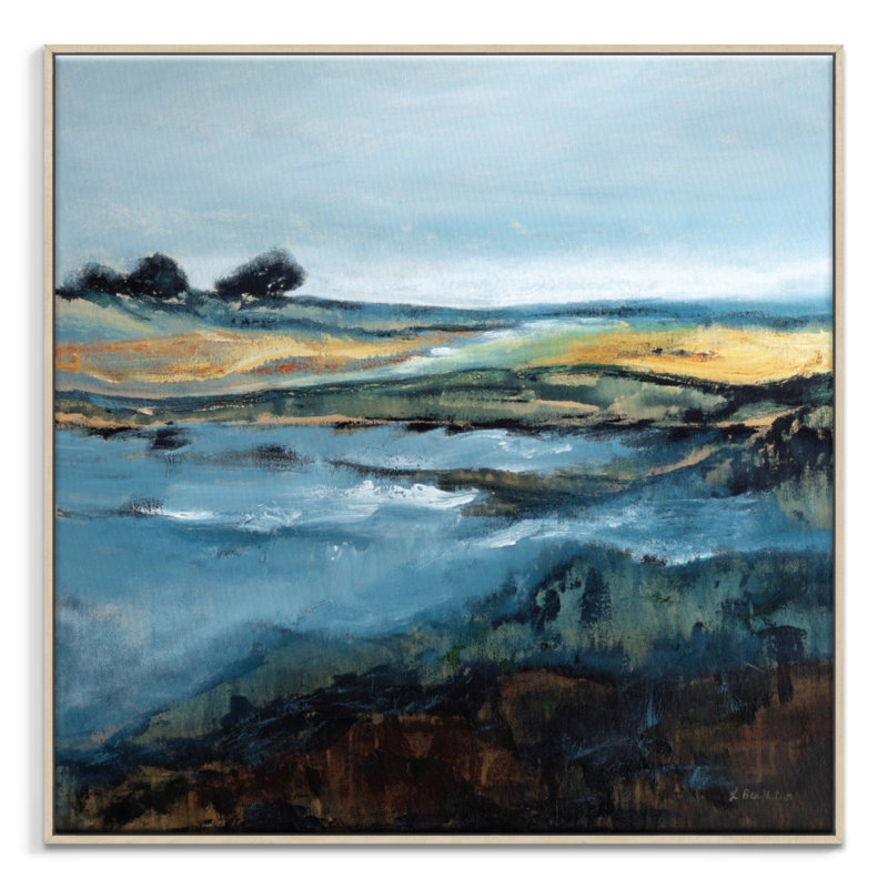 Break Waters by Lydia Ben-Natan - Painting on Canvas, Timber, 102cm H x 102cm W