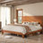 Bilal King Size Solid Wood Platform Bed Frame with 47.2'' Headboard,Brown-1111246594-1111246592