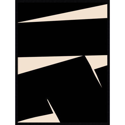 Black Plain Abstract Print by Little Dean