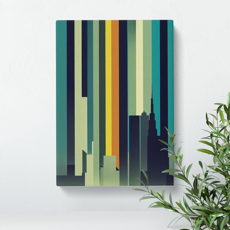 An Enchanting City Skyline Abstract - Wrapped Canvas, 50cm H x 35cm W x 3cm D