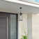 1-Light Outdoor Hanging Lantern Pendant with Matte Black Finish