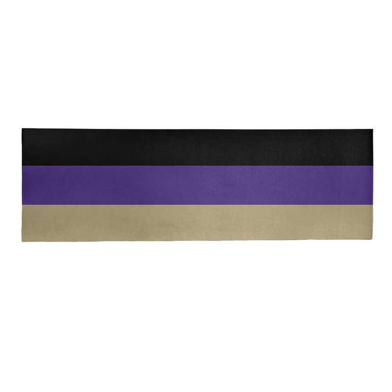 Tapis mauve/noir, Tapis de couloir 2 pi 6 po x 8 pi