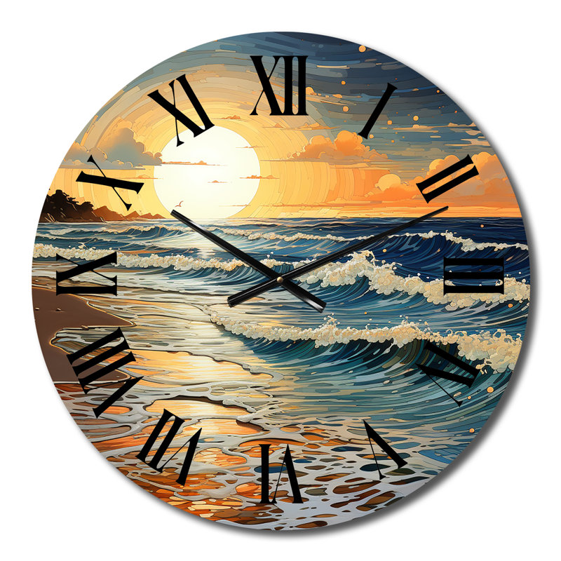 Horloge murale Beach Shimmering Sands II, Petit