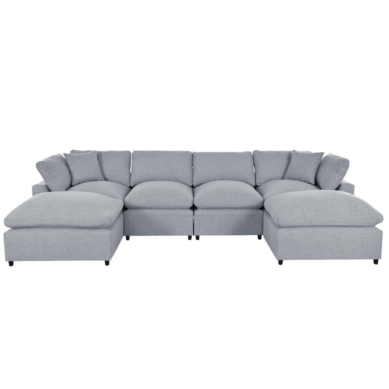 Canapé modulaire Ryle, Polyester gris