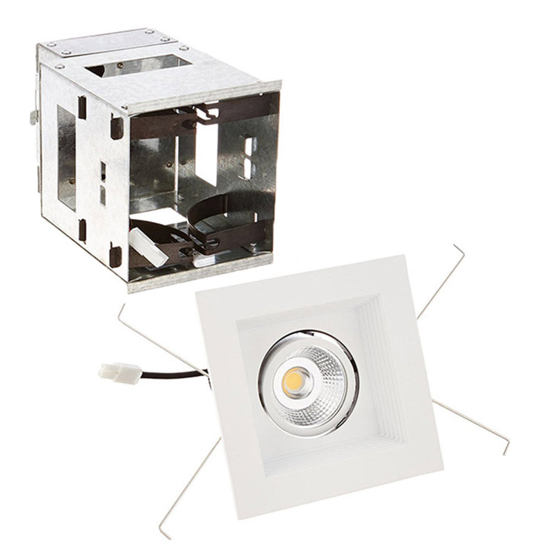 Mini ensemble d'éclairage à DEL encastré 3,5 po, 25 °, 3500K, Blanc