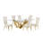 Kemya Glass Top Double Pedestal Dining Set-1433101442-1433101453-1433267831