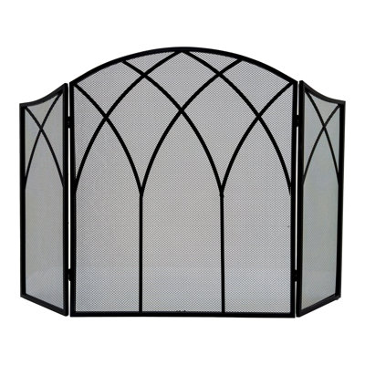 Londrea 3 Panel Steel Fireplace Screen